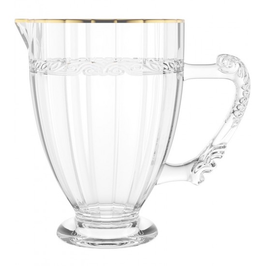 Jarra 1,3l De Cristal Ecológico Com Fio De Ouro Imperial